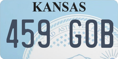 KS license plate 459GOB