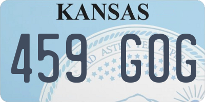 KS license plate 459GOG