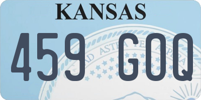 KS license plate 459GOQ