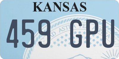 KS license plate 459GPU
