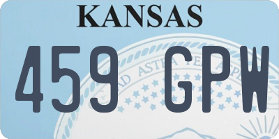 KS license plate 459GPW