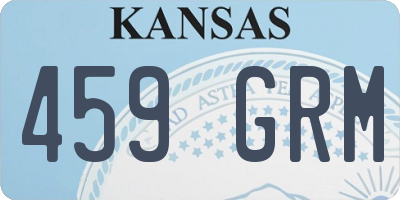 KS license plate 459GRM