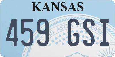 KS license plate 459GSI