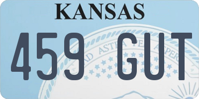 KS license plate 459GUT