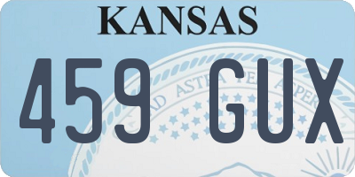 KS license plate 459GUX