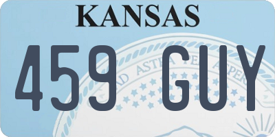 KS license plate 459GUY