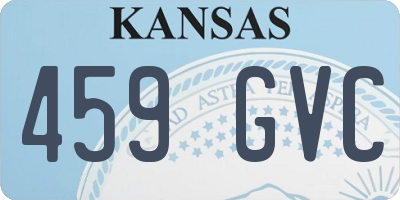 KS license plate 459GVC