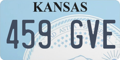 KS license plate 459GVE