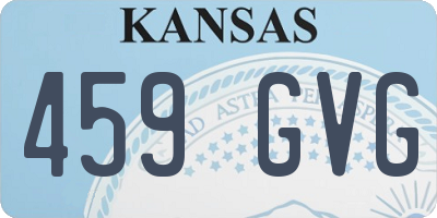 KS license plate 459GVG