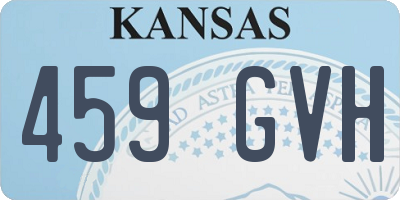 KS license plate 459GVH