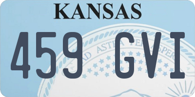 KS license plate 459GVI