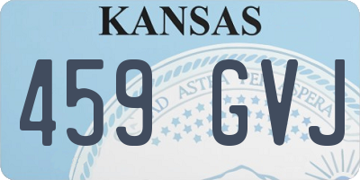 KS license plate 459GVJ