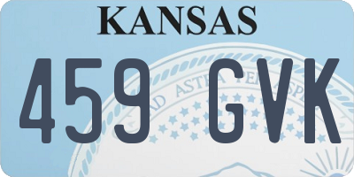 KS license plate 459GVK