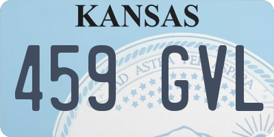 KS license plate 459GVL