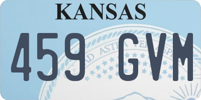 KS license plate 459GVM