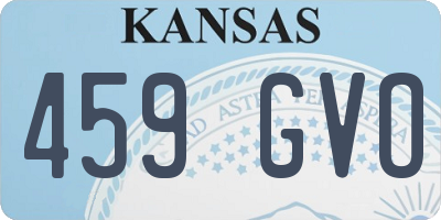 KS license plate 459GVO