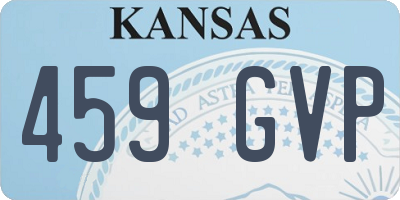 KS license plate 459GVP