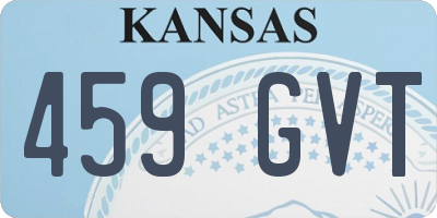 KS license plate 459GVT