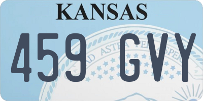 KS license plate 459GVY