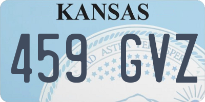 KS license plate 459GVZ
