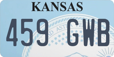 KS license plate 459GWB