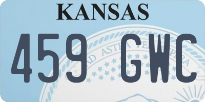 KS license plate 459GWC