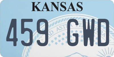 KS license plate 459GWD