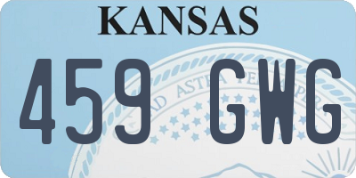 KS license plate 459GWG