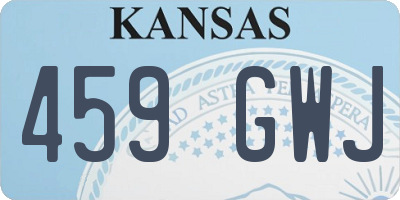 KS license plate 459GWJ