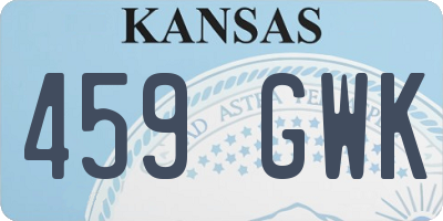 KS license plate 459GWK