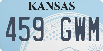 KS license plate 459GWM