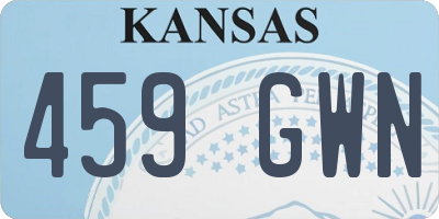 KS license plate 459GWN
