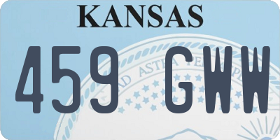 KS license plate 459GWW