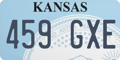 KS license plate 459GXE