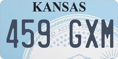 KS license plate 459GXM