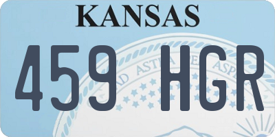 KS license plate 459HGR