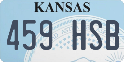 KS license plate 459HSB