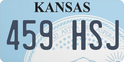 KS license plate 459HSJ