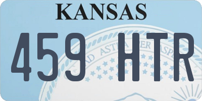 KS license plate 459HTR