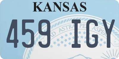 KS license plate 459IGY