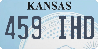 KS license plate 459IHD