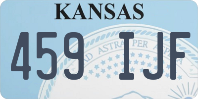KS license plate 459IJF