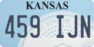 KS license plate 459IJN