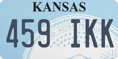 KS license plate 459IKK