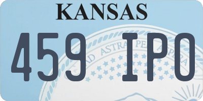 KS license plate 459IPO