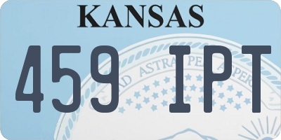 KS license plate 459IPT
