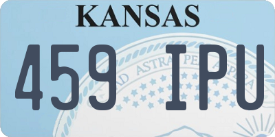 KS license plate 459IPU