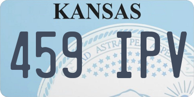 KS license plate 459IPV