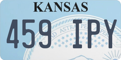 KS license plate 459IPY