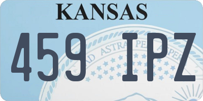 KS license plate 459IPZ